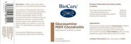 Label for Glucosamine MSM Chondroitin