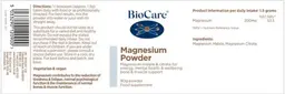 Label for Magnesium Powder