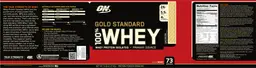 Label for Gold Standard 100% Whey Cake Batter