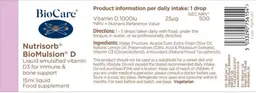 Label for Nutrisorb BioMulsion D