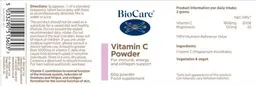 Label for Vitamin C Powder