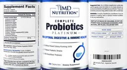 Label for Complete Probiotics Platinum