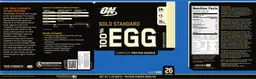 Label for Gold Standard 100% Egg Vanilla Custard