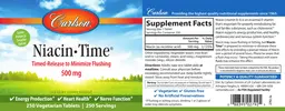 Label for Niacin-Time 500 mg