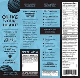 Label for Olive your Heart Garlic Flavored
