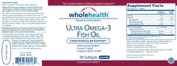 Label for Ultra Omega-3 Fish Oil