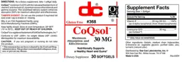 Label for CoQsol 30 mg