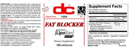 Label for Fat Blocker