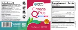 Label for Omega Q Plus Omega-3 + CoQ 10