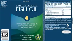 Label for Triple Strength Fish Oil
