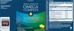 Label for Triple Strength Omega Complex Lemon Natural Flavor