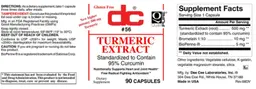 Label for Turmeric Extract