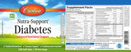 Label for Nutra-Support Diabetes