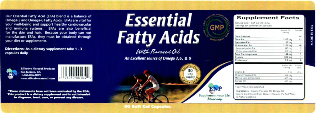 Label for Essential Fatty Acids With Flaxseed Oil