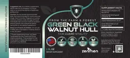 Label for Green Black Walnut Hull