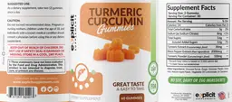 Label for Turmeric Curcumin Gummies