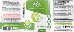 Label for zZz Night