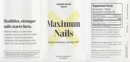 Label for Maximum Nails