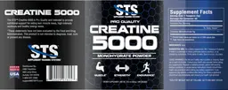 Label for Creatine 5000 Unflavored