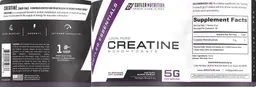 Label for Cutler Essentials Creatine Monohydrate Unflavored