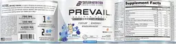 Label for Prevail Pre-Workout Primer Sour Blue Straws