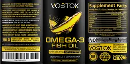 Label for Omega-3 Fish Oil Lemon Flavor