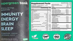 Label for Supergreen Tonik Berry