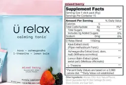 Label for U Relax Mixed Berry