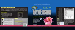 Label for MyoFusion Probiotic Series Strawberries & Cream