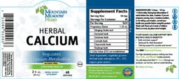 Label for Herbal Calcium