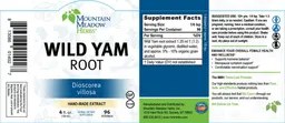 Label for Wild Yam Root