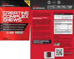 Label for Creatine Complex Chews Lemonade Burst