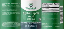 Label for Alpha-Lipoic Acid 300 mg