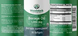 Label for Borage Oil 1,000 mg