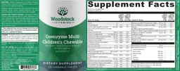 Label for Coenzyme Multi Children's Chewable Natural Mixed Berry Flavor