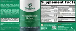 Label for Coenzyme Multi No Iron