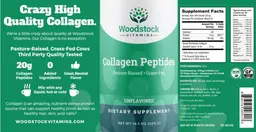 Label for Collagen Peptides Unflavored