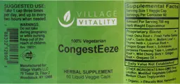 Label for CongestEeze
