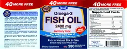 Label for Omega-3 Fish Oil 2400 mg