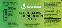Label for Glucosamine Chondroitin Plus