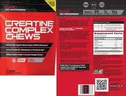Label for Creatine Complex Chews Sour Cherry