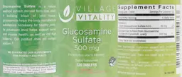 Label for Glucosamine Sulfate