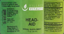 Label for Head-Aid