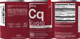 Label for CoQ10 200 mg