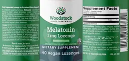 Label for Melatonin 1 mg Lozenge Peppermint Flavor