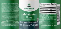 Label for Melatonin 10 mg