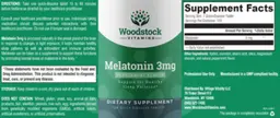 Label for Melatonin 3 mg Peppermint Flavor