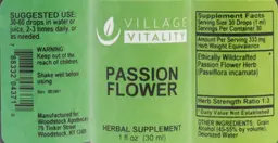 Label for Passion Flower
