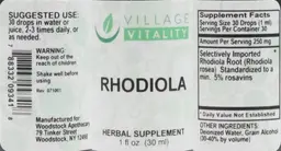 Label for Rhodiola