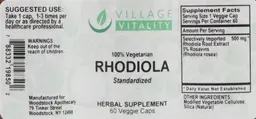 Label for Rhodiola